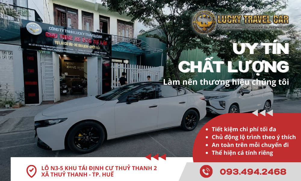 Dịch vụ cho thuê xe tự lái tại Huế uy tín, giá rẻ