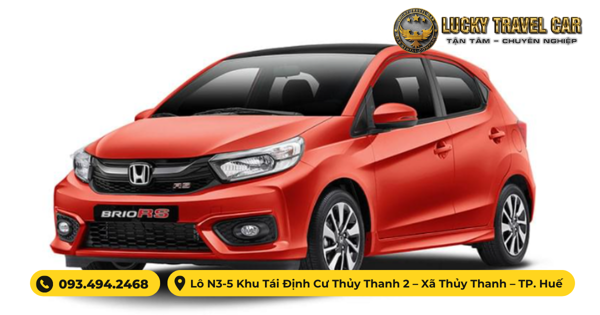 Thuê xe 4 chỗ HONDA BRIO tự lái tại Huế - Lucky Travel Car