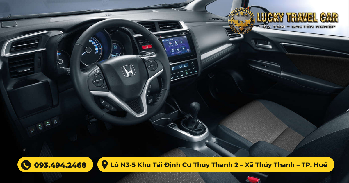 Thuê xe 4 chỗ HONDA JAZZ tự lái tại Huế - Lucky Travel Car