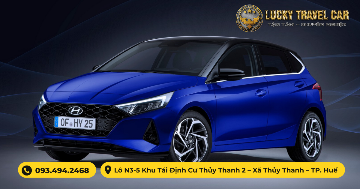 Thuê xe 4 chỗ HYUNDAI I20 tự lái tại Huế - Lucky Travel Car