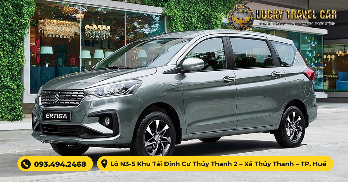 Thuê xe 7 chỗ SUZUKI ERTIGA HYBRID  tự lái tại Huế - Lucky Travel Car