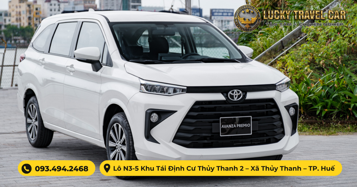 Thuê xe 7 chỗ TOYOTA  AVANZA PREMIO tự lái tại Huế - Lucky Travel Car