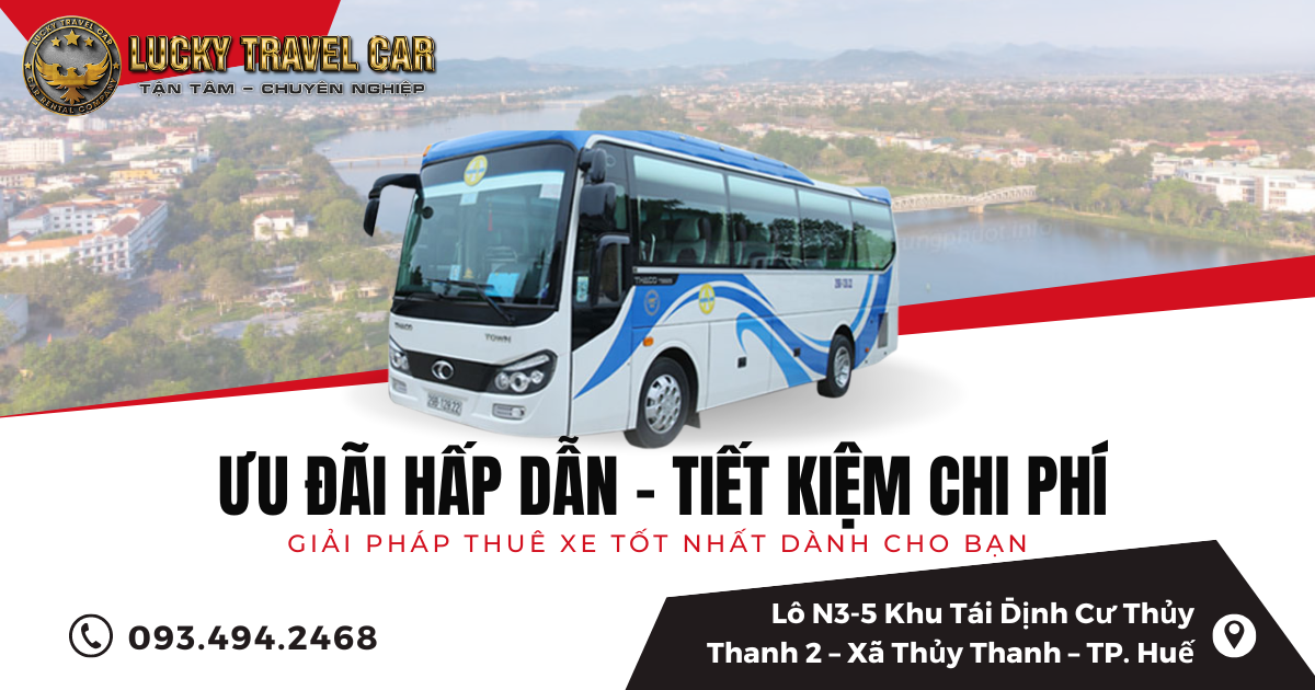 Thuê xe du lịch, xe hợp đồng 29 chỗ tại Huế giá rẻ, uy tín