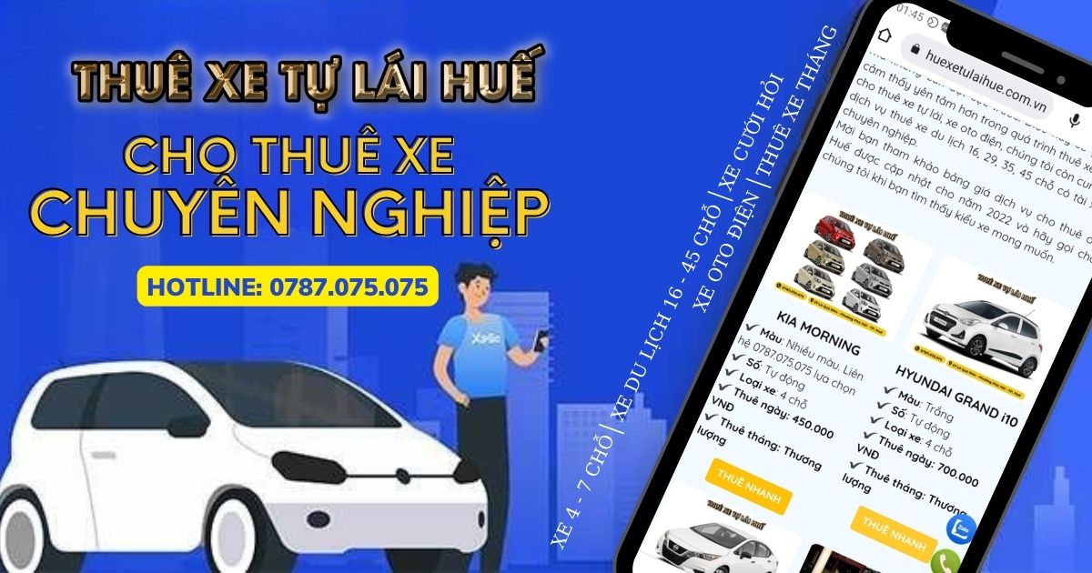 Kinh nghiệm thuê xe oto du lịch Huế trong 1 ngày, rong chơi quên lối về