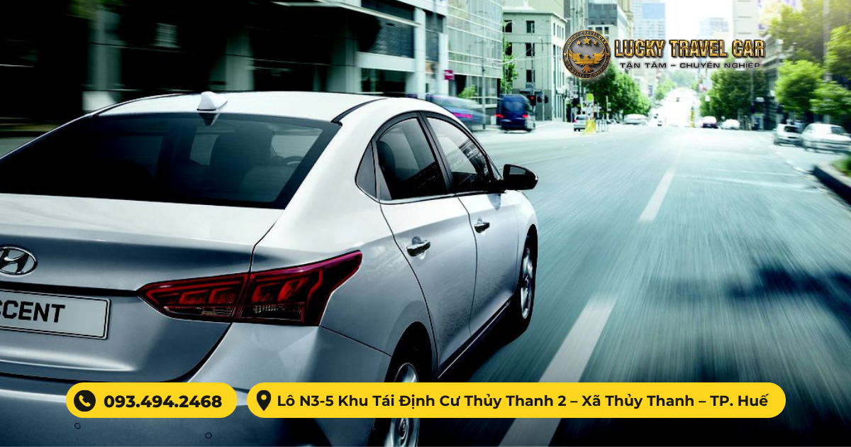 Thuê xe tự lái Hyundai Accent 4 chỗ tại Huế - Lucky Travel Car